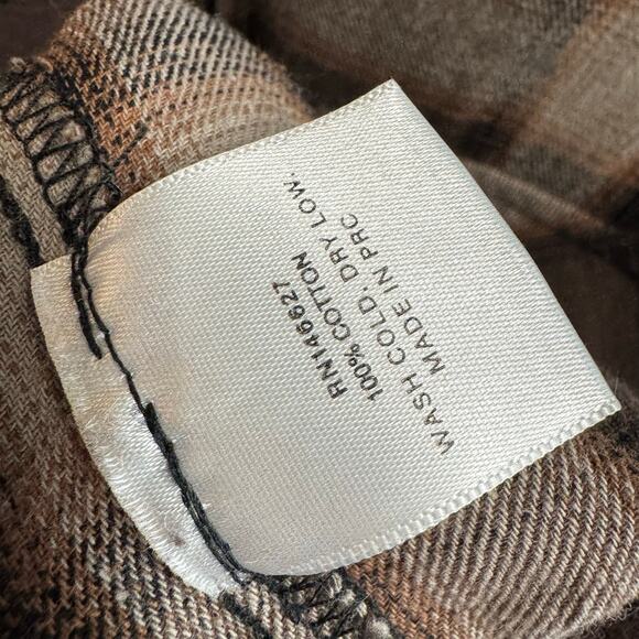 G59 Records g59 Zip up Embroidered Flannel Brown Shirt Grunge Men's L - Picture 11 of 12